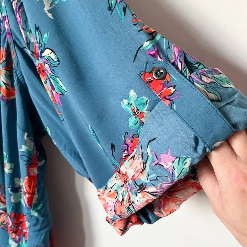 NWOT Torrid Floral Harper Popover Blouse 5X Fall Cottage Career Work Feminine - Picture 6 of 12